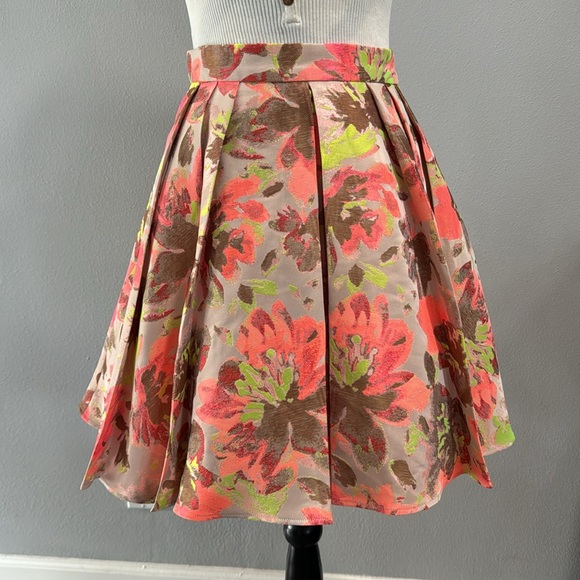 New Bebe Multicolor Midi Skirt with Bow in the Back - Picture 11 of 13